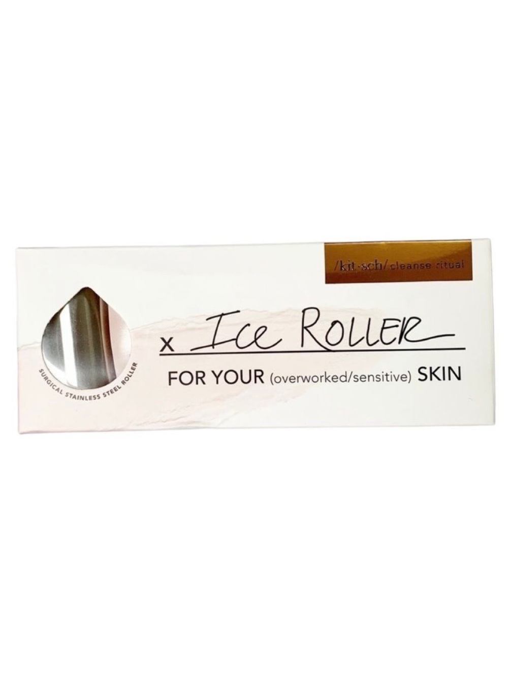 Kitsch Cooling Ice Roller Facial Tool Surgical Steel Pale Pink NEW